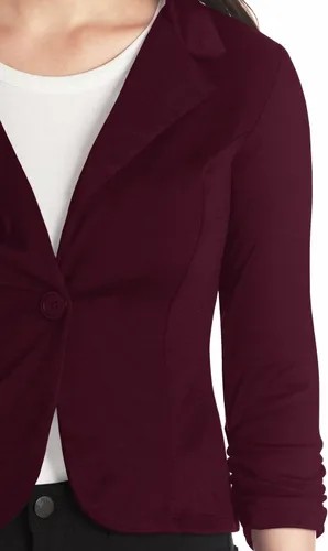 Vista 4 de Hybrid & Company Women's Casual Work Office Blazer Lightweight Stretch Ponte Jacket Made in USA