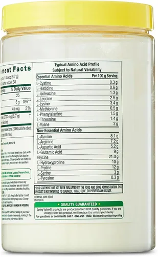 Vista 2 de Spring Valley - Suplemento dietético en polvo tipo 1 y 3 para cabello, piel, uñas, 9 onzas
