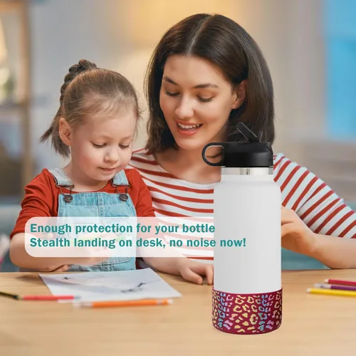 Vista 4 de WK IEASON Funda protectora de silicona para base de boca ancha Hydro Flask, funda de silicona antideslizante como accesorios para botellas de agua