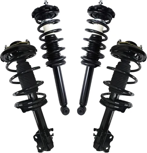 Vista 21 de Detroit Axle - 4 piezas de soportes para Toyota 2004 2005 2006 2007 2008 2009 Prius, soportes delanteros y traseros con resortes helicoidales
