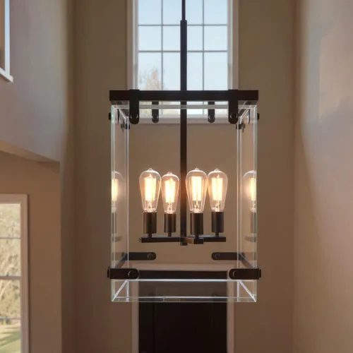 Vista 10 de Urban Ambiance UHP2454 - Lámpara de tocador de baño moderna de lujo, tamaño pequeño: 8.38 pulgadas de alto x 7 pulgadas de ancho, con elementos