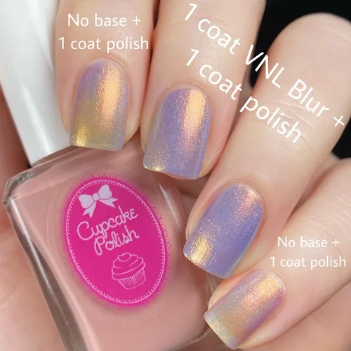 Vista 3 de Cupcake Polish VNL Blur #1 (fair) - Esmalte de uñas visible con base neutra