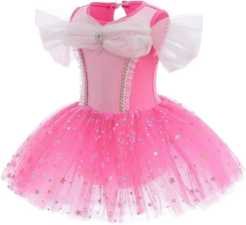 Vista 2 de Vestido tutú de princesa para niñas pequeñas, Rapunzel Sofía, Blancanieves, Frozen Elsa, disfraz de Halloween
