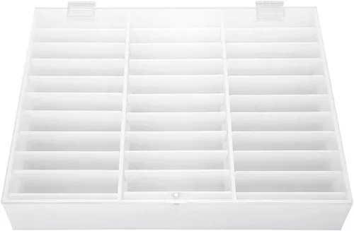 Vista 9 de Semme Organizador de uñas falsas, caja de almacenamiento de uñas, caja de exhibición, contenedor de decoración de uñas, caja de almacenamiento vacía