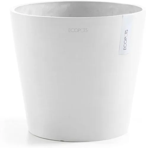 Vista 8 de Ecopots Amsterdam - Maceta redonda para flores, color gris oscuro, 8