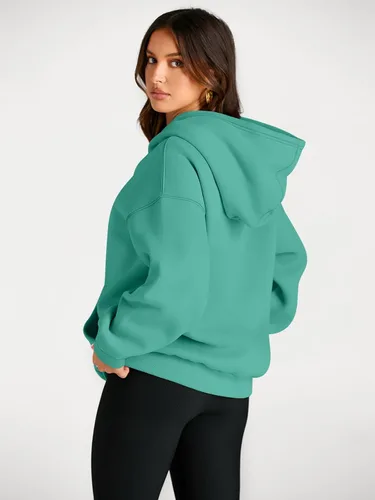 Vista 206 de Trendy Queen - Sudaderas extragrandes con capucha para mujer, suéteres de manga larga, sin botones, de vellón, de otoño, ropa de invierno