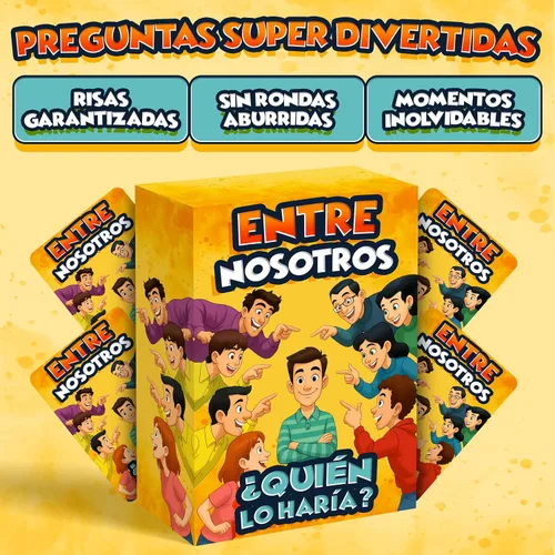 Vista 4 de ¿Quién lo Haría? Juego de Mesa en Español para Familia, Amigos, Adultos y Adolescentes Juego de Cartas Divertido para Fiestas, Noche