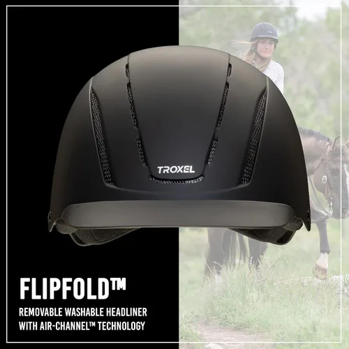 Vista 3 de Troxel Spirit Duratec Full Coverage Horse Riding Helmet, Low-Profile Adjustable Design, Safety Horseback Riding Gear