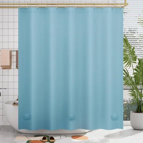 Vista 31 de AmazerBath Cortina de ducha larga de 36 x 84 pulgadas, cortina de ducha transparente de PEVA grueso resistente, cortina estrecha con 2 piedras