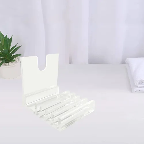 Vista 6 de YeeBeny Gua Sha y soporte de rodillo facial, soporte de herramientas facial acrílico, organizador de cuidado de la piel, contenedor