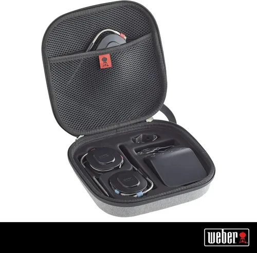 Vista 3 de Weber Connect Smart Grilling Hub - Funda protectora oficial con espuma EVA, almacenamiento de accesorios, bolsillos de malla y espacio
