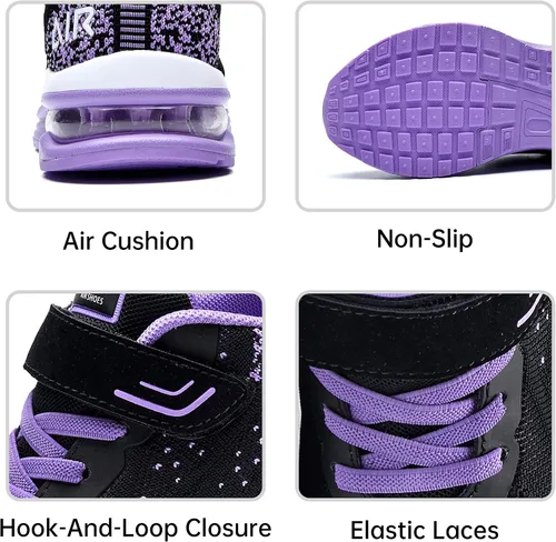 Vista 3 de PERSOUL Air Shoes - Zapatillas para niños y niñas, deportivas, para atletismo, gimnasio, correr