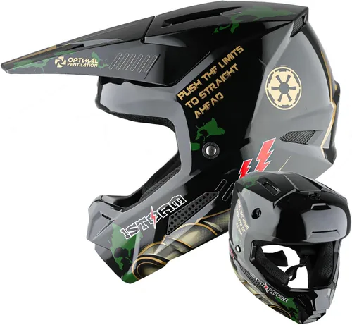 Vista 19 de 1Storm - Casco de motocross para jóvenes, ATV, BMX, MX, motocicleta todoterreno, kart, adolescente, blanco brillante Blanco brillante juvenil