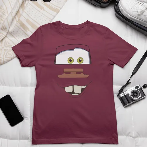 Vista 5 de Camisetas familiares personalizadas a juego con contorno de cara de auto, camisetas de cumpleaños personalizadas para automóvil, Sally - TheKing