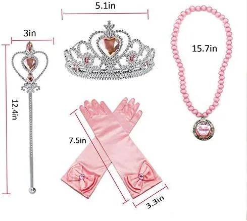 Vista 3 de Orgrimmar Accesorios de vestir de princesa, guantes, tiara, corona, varita, collares, regalos para niños y niñas