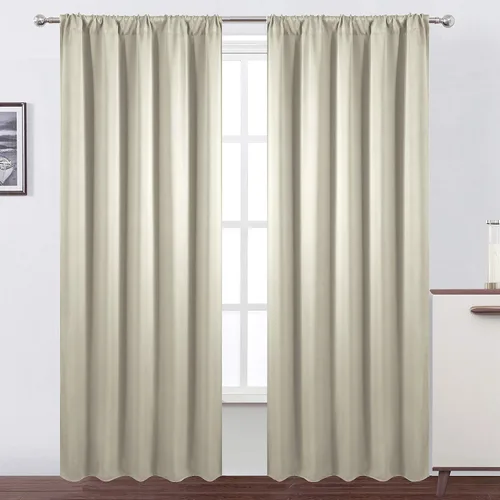 Vista 92 de LEMOMO Cortinas opacas de 42 x 54 pulgadas, juego de 2 paneles de cortinas con aislamiento térmico para oscurecer la habitación