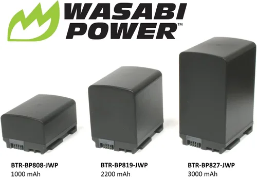 Vista 4 de Wasabi Power Batería para Canon BP-808, BP-809 (1000mAh) y Canon FS21, FS22, FS31, FS40, FS200, FS300, FS400, VIXIA HF G10, HF G20, HF M30, HF M31