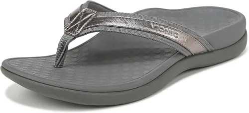 Vista 19 de Vionic sandalias tipo flats para mujer Cuero Camo Negro