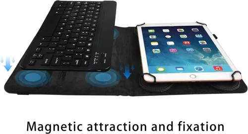 Vista 5 de Navitech Funda con teclado Bluetooth rotacional compatible con CHUWI HiPad Plus con pantalla táctil de 11 pulgadas