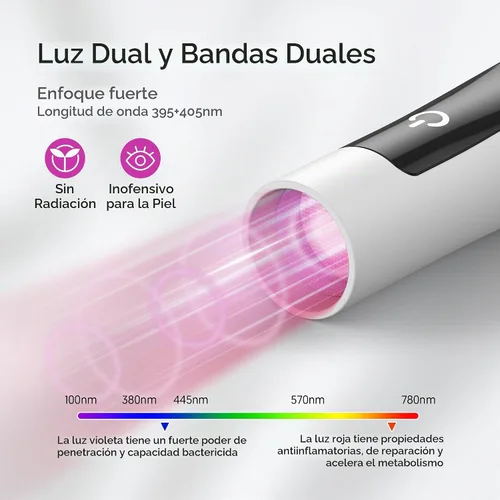 Vista 5 de Halmai Lámpara de uñas UV de mano para esmalte de gel, mini luz roja portátil con LED, secadora USB recargable inalámbrica, herramienta de salón