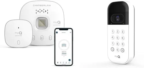 Vista 2 de CHAMBERLAIN myQ - Teclado inteligente de video para puerta de garaje con cámara gran angular, códigos PIN personalizables y control de smartphone