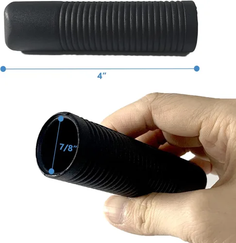 Vista 2 de Reemplazo de empuñaduras para silla de ruedas, diámetro interior de 7/8 pulgadas, juego de 2 (negro)