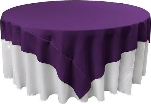 Vista 46 de LA Linen. Mantel cuadrado de popelina de poliéster