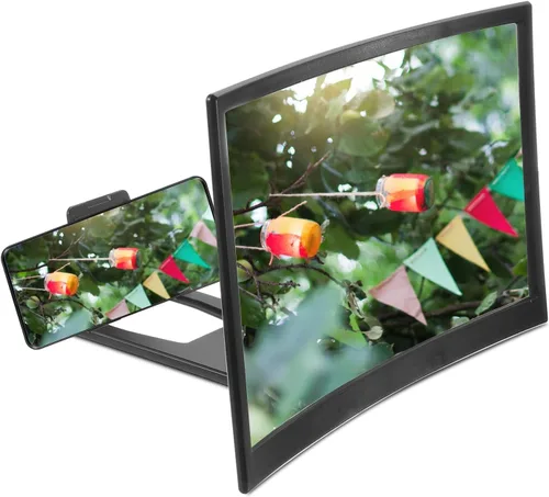 Vista 5 de MECCANIXITY Lupa de pantalla de 12 pulgadas para teléfono celular, proyector de aumento 3D HD, soporte amplificador de pantalla para todos