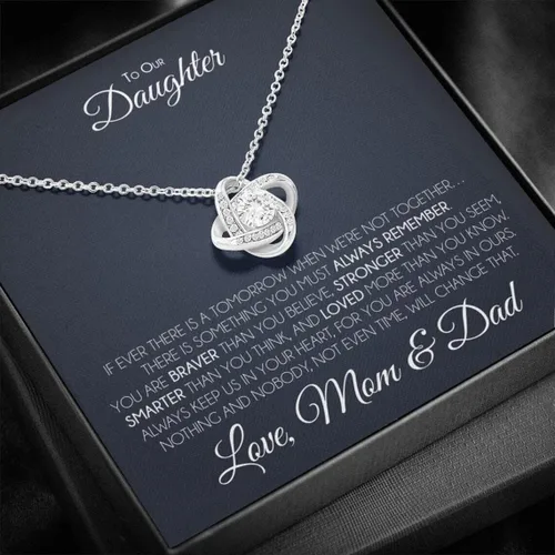 Vista 3 de Regalo para hija de mamá y papá, collar de madre hija, regalo de hija de papá, a nuestra hija, cumpleaños de hijas, hija adulta, collar de joyería
