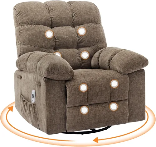 Vista 9 de Garvee Silla reclinable mecedora de 21.4 pulgadas, para sala de estar y Verde-1