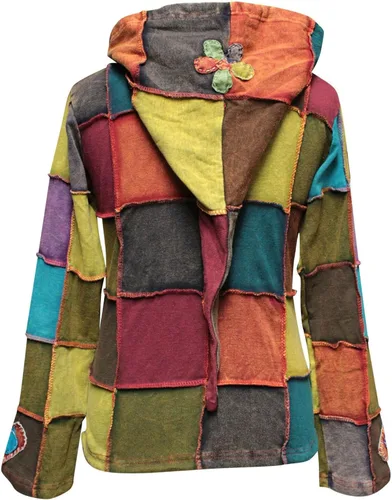 Vista 3 de Shopoholic Fashion Sudadera con capucha bordada Love Peace para mujer