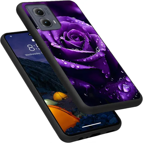 Vista 42 de Funda para Motorola Moto G Play 4G 2024, delgada y ligera, de silicona de TPU suave, color negro, ultrafina, para Motorola Moto G Play 4G 2024, Art
