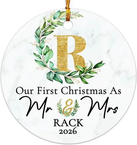 Vista 9 de Primera Navidad en nuestro nuevo hogar 2025, regalo de boda para recién casados, decoración de árbol de Navidad, nuevo propietario de casa, adorno