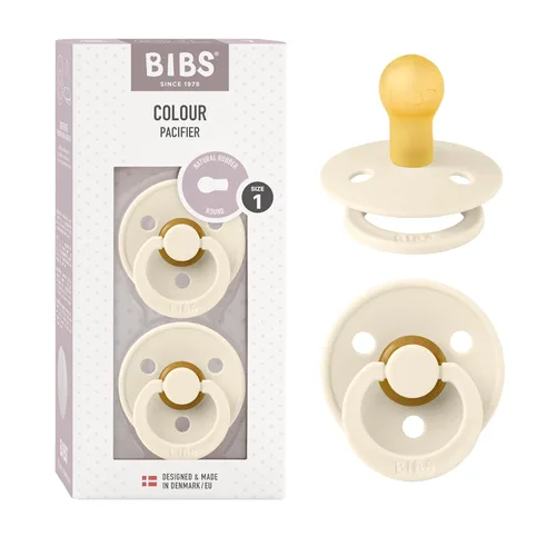 Vista 48 de BIBS - Paquete de 2 chupetes para bebés, goma natural libre de bisfenol A, hechos en Dinamarca, colección Colour, para bebés de 18+ meses, azul bebé