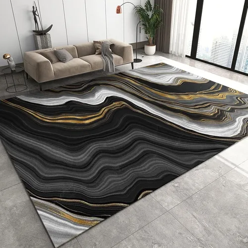 Vista 8 de Alfombras modernas de mediados de siglo cincuenta, colores retro atómicos sin costuras, alfombra de pasillo para exteriores, antideslizante, área