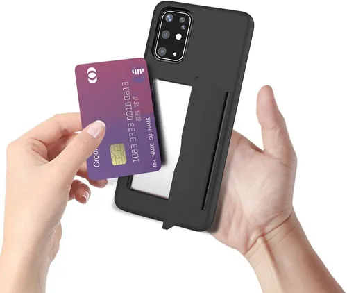 Vista 7 de Funda para teléfono Samsung Galaxy A51 5G con protector de pantalla de vidrio templado y soporte para tarjeta de crédito, accesorios híbridos