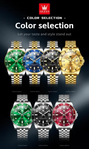 Vista 9 de OLEVS Relojes para Hombre de Acero Inoxidable Elegantes de Cara Grande Impermeables de Lujo con Fecha para Hombre de Pulsera con Cara Casual