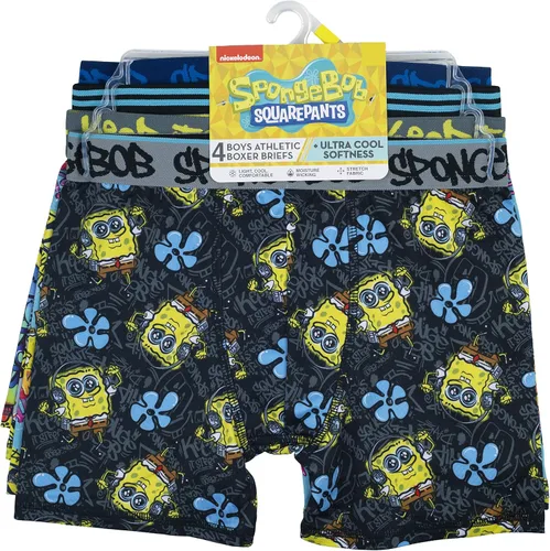 Vista 4 de SpongeBob SquarePants Boys' Tienda Exclusive Underwear Multipacks with Patrick, Squidward and More in Sizes 4, 6, 8, 10 & 12