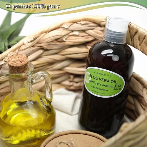 Vista 2 de Dr Adorable - 8 oz - Aceite de Aloe Vera - Natural Orgánico (Botella de Ámbar)
