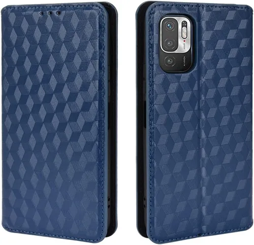 Vista 9 de Funda con tapa para Xiaomi Redmi Note 10 4G/Note 10S 4G, patrón 3D Cartera de cuero premium Kickstand Cubierta de cierre magnético Negro