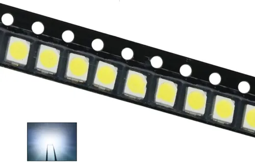 Vista 6 de 100 unids 3528 (1210) UV púrpura SMD LED diodo luces chips (ultravioleta 395nm 0.138 in x 0.110 in DC 3V 20mA) iluminación bombillas lámparas