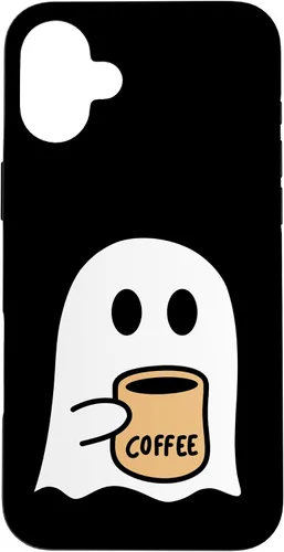 Vista 22 de iPhone 16 Spooky Fall Ghost Coffee Lovers Costume Case