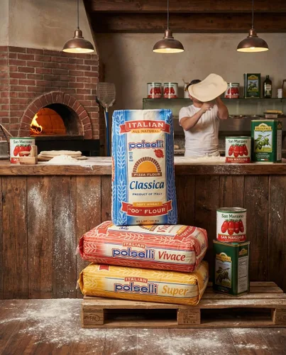 Vista 7 de POLSELLI Classica, Tipo 00 Double Zero Flour, Soft Wheat, 25 kg (55 lbs)
