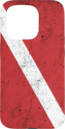 Vista 14 de Bandera de buceo para iPhone 16 para buceadores con funda de efecto envejecido