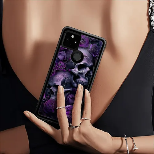 Vista 734 de Compatible con Google Pixel 4A 5G Mobile Case Creative Acrylic Panel trasero Silicona Protección Grip especialmente diseñado para Google Pixel 4A 5G