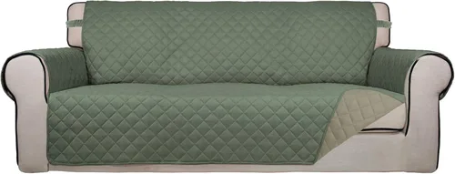 Vista 89 de PureFit - Funda de sofá acolchada reversible, protector de muebles impermeable, funda de sofá lavable con espuma antideslizante y correas elásticas