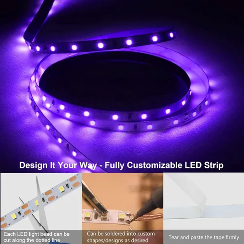 Vista 3 de echosari Tira de luces USB 5V, tira de luces de 9.8 pies con 180 luces LED 2835 SMD súper brillantes con autoadhesivo DIY para gabinetes, marcos