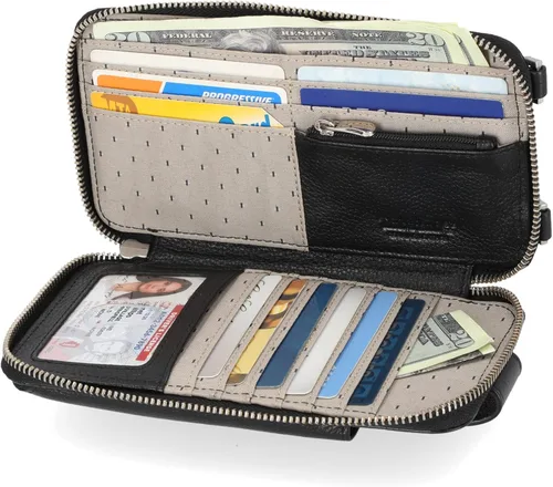 Vista 2 de Timberland Bolso bandolera de cuero RFID para teléfono