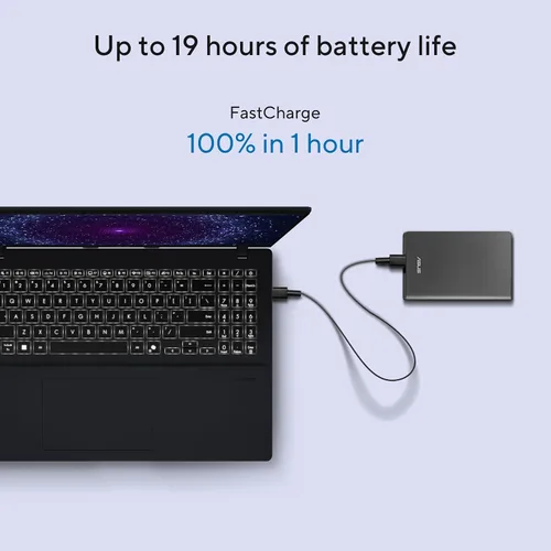 Vista 9 de ASUS Vivobook 16 Laptop, 16” WUXGA 60Hz Display, Qualcomm Snapdragon X, Qualcomm Adreno GPU, 16GB RAM, 512GB SSD, Windows 11, Quiet Blue Azul