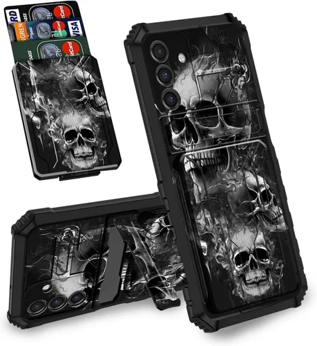 Vista 30 de Funda tipo cartera con versículo bíblico Salmo 46-5 para Samsung Galaxy A16 5G con ranura para tarjeta desmontable para ocultar tarjetas de crédito